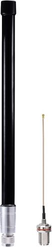 Bingfu Fiberglass 915mhz Lora Antenna Black with Adapter Compatible with Meshtastic Solar Node Repeater SX1276 SX1262 nRF52840 Wireless Module Mesh Node LoRaWAN IoT Gateway Lora Development Board in Kuwait