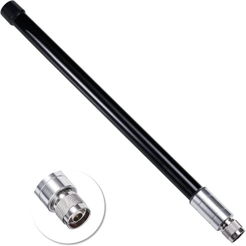 Bingfu Fiberglass 915mhz Lora Antenna Black with Adapter Compatible with Meshtastic Solar Node Repeater SX1276 SX1262 nRF52840 Wireless Module Mesh Node LoRaWAN IoT Gateway Lora Development Board in Kuwait