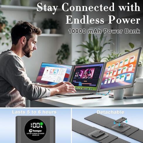 Teamgee Laptop Screen Extender FHD IPS Portable Monitor 15.6" in Saudi Arabia