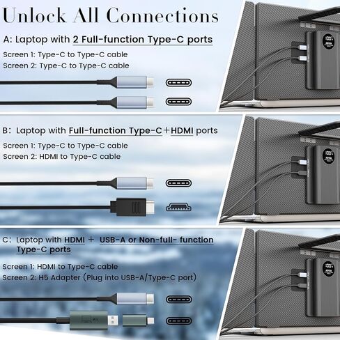 Teamgee Laptop Screen Extender FHD IPS Portable Monitor 15.6" in Saudi Arabia