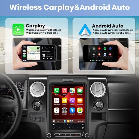 Car Stereo for Ford F150 Radio Upgrade, Fit 2013 2014,12.1inch Touch Screen, Support Carplay and Android Auto, 4GB RAM+64GB ROM, SWC, 4G/WiFi, DSP, Bluetooth in Saudi Arabia