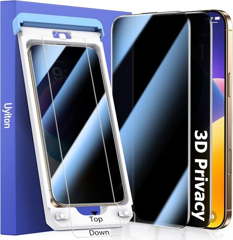 Uyiton for iPhone 13/13 Pro/14 Privacy Screen Protector UnBreak-Glass in Kuwait