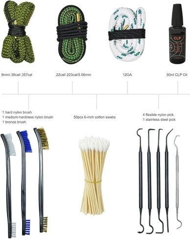 Gun Cleaning Kit for 9mm .22, .223, 5.56mm, 12GA, .38, .357, 22LR in Saudi Arabia