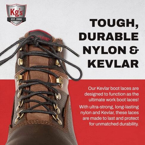 Kg's XTREME Heavy Duty Boot Laces made from 100% Kevlar and Nylon, Virtually Indestructible Boot Laces in Kuwait