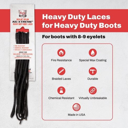 Kg's XTREME Heavy Duty Boot Laces made from 100% Kevlar and Nylon, Virtually Indestructible Boot Laces in Kuwait