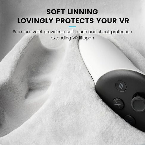 Q3S Hard Carrying Case for Meta Quest 3/Quest 3S VR Headset, Touch Controller, Original Fabric Strap & Accessories, Ideal for Travel & Home Storage with Comfort Protection in Kuwait