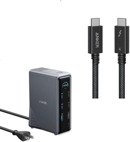 Anker Prime Thunderbolt 4 Cable, 3.3 ft USB C to USB C Cable, 240W Charging, 40Gbps Data Transfer & Anker Prime Docking Station, 14-Port with 160W Max Output, 10Gbps Fast Data Transfer in Saudi Arabia
