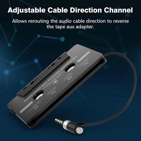 Mersoco Car Cassette Audio Adapter with Hands-Free Calling Microphone, Universal Cassette Tape Aux Adapter for Car, MP3 Player, Smartphone, 3.2 Feet Cable in Saudi Arabia