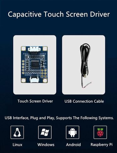 7 Inch 165mmx100mm GT911 6Pin IIC Universal USB Drive Capacitive Digitizer Touch Screen Panel Glass in Kuwait