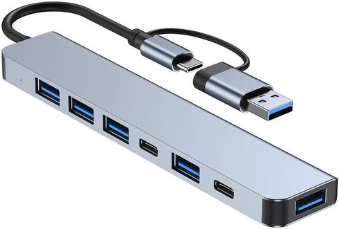 VIENON Aluminum USB C & USB Hub 7-in-1 with USB 3.0, USB-C Ports for PC/Laptops/MacBook Pro/Air/iMac/iPad and More Devices in Saudi Arabia
