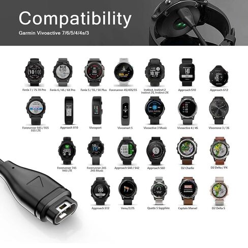 Charger for Garmin Venu/Venu 3/3S/2 Plus/2S/Sq 2/Sq Watch Cable in Kuwait