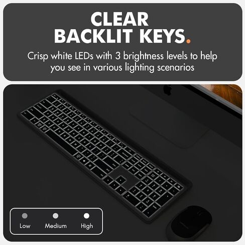 X9 Full-Size Bluetooth Keyboard with Phone Holder – Backlit Wireless Keyboard, Switch Multi-Device, Slim, Quiet, Rechargeable, w/Copilot AI for PC, Mac, iOS & Android (Silver) in Saudi Arabia