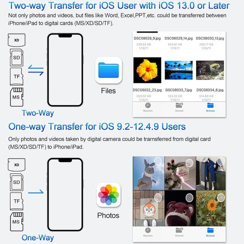 Memory Stick Pro Duo Adapter, 4 in 1 USB A/USB C/Lightning to SD/MS/Micro SD/XD Picture Card Reader for Camera Adapter Trail Game Camera Viewer for iPhone iPad MacBook, SD Card Reader for iPhone in Kuwait