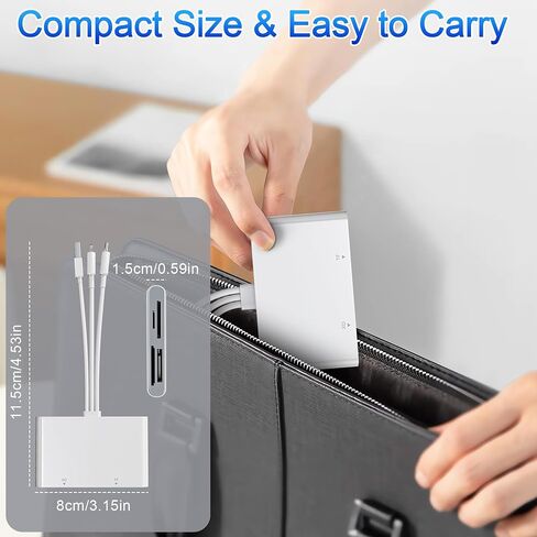 Memory Stick Pro Duo Adapter, 4 in 1 USB A/USB C/Lightning to SD/MS/Micro SD/XD Picture Card Reader for Camera Adapter Trail Game Camera Viewer for iPhone iPad MacBook, SD Card Reader for iPhone in Kuwait