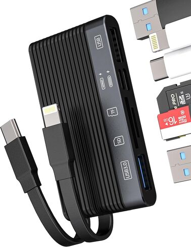 Lightning to USB SD Reader(3 in 1) MicroSD Adapter for Apple MFi for iPhone 15 14 for ipad for MacBook Compatible for Samsung Photo Import Drive Camera Transfer Backup OTG Hub Data Storage Fast Sync in Saudi Arabia