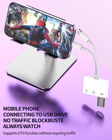 USB C Lightning to SD Micro SD Card Reader (3 in 1) USB OTG 3.0 Adapter for Apple for iphone16 15 for ipad Compatible with Samsung S24 Memory Photo File Transfer External Android Phone in Saudi Arabia