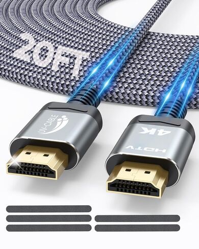 Long HDMI Cables 20 FT, 4K High Speed Slim HDMI 2.0, CL3 In-wall Certified in Kuwait