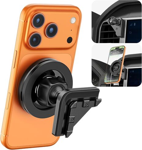 APPS2Car Magnetic Car Mount for Ford F-150 2021-2026 Air Vent, Custom Curved Silicone Pad & 17 N54 Magnets – No Shake, No Block Airflow, Clear View, Easy Install in Kuwait