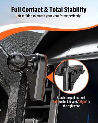 APPS2Car Magnetic Car Mount for Ford F-150 2021-2026 Air Vent, Custom Curved Silicone Pad & 17 N54 Magnets – No Shake, No Block Airflow, Clear View, Easy Install in Kuwait