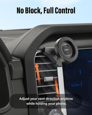 APPS2Car Magnetic Car Mount for Ford F-150 2021-2026 Air Vent, Custom Curved Silicone Pad & 17 N54 Magnets – No Shake, No Block Airflow, Clear View, Easy Install in Kuwait