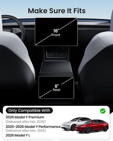 REEVAA Tesla Screen Protector for Model Y/YL 2026, 16" Matte, 2PCS in Saudi Arabia