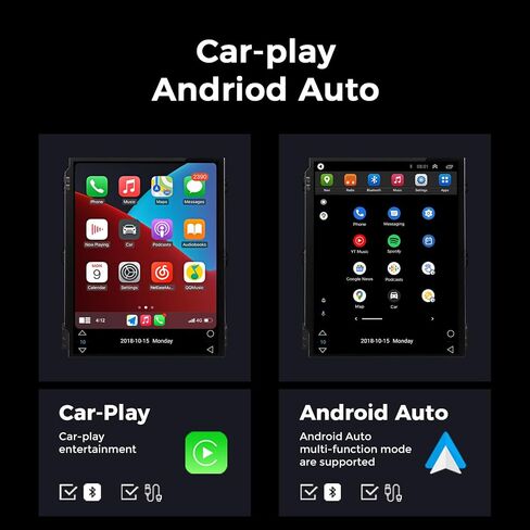 Car Radio for Ford Escape 2013-2019 Stereo Touch Screen Stereo with Carplay & Android Auto 8-Core 4+64G 9.7 Inches Head Unit Multimedia Play in Kuwait