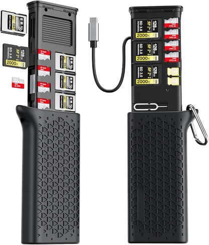 قارئ بطاقات CreateMate USB 3.2 CFexpress Type A، محول قارئ بطاقات SD 4.0 عالي السرعة بسرعة 10 جيجابت في الثانية للمصورين in Kuwait