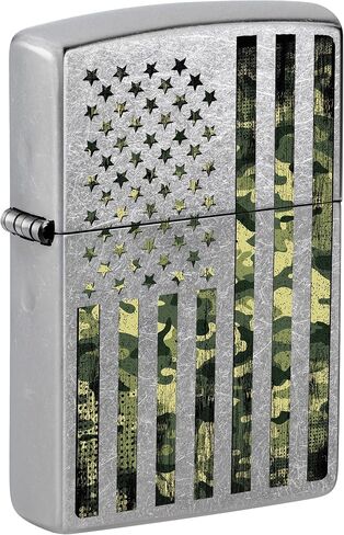 Zippo Lighter: Camouflage United States Flag - Street Chrome 81756 in Kuwait