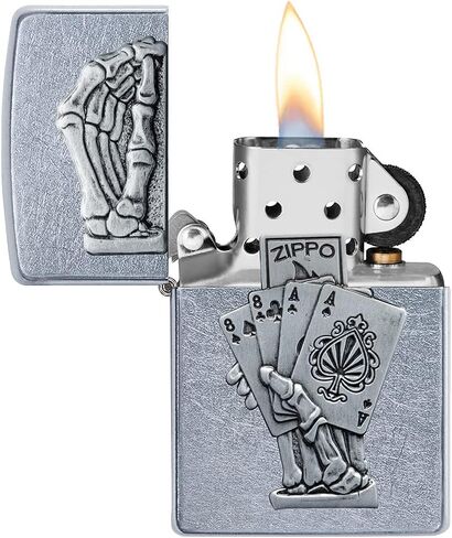 Zippo Dead Mans Hand Emblem Design Pocket Lighter in Kuwait