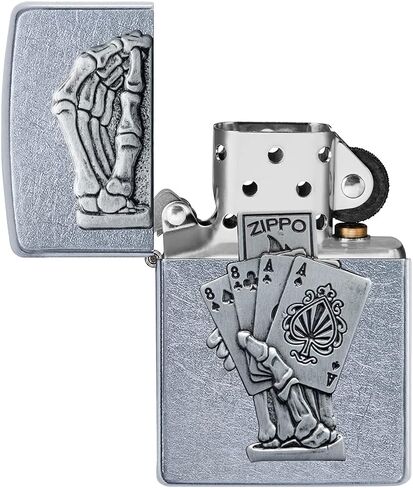 Zippo Dead Mans Hand Emblem Design Pocket Lighter in Kuwait