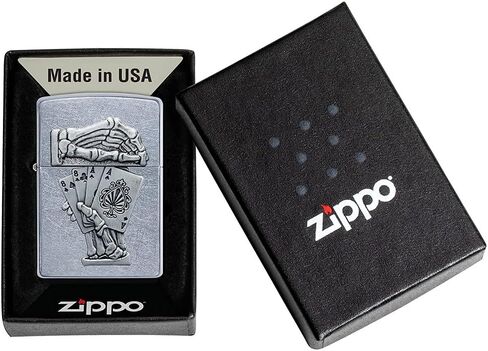 Zippo Dead Mans Hand Emblem Design Pocket Lighter in Kuwait