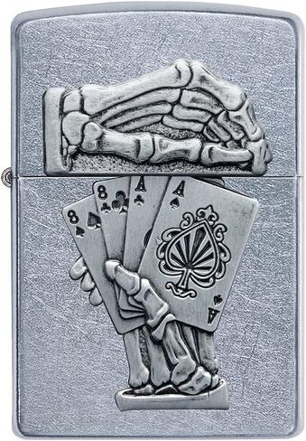 Zippo Dead Mans Hand Emblem Design Pocket Lighter in Kuwait