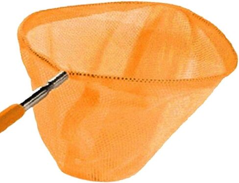 Kids Fishing Net Folding Extendable Telescopic Mesh Butterfly Catcher Stainless Steel Pole Anti-Slip Grip Suitable for Girls B, Orange in Kuwait