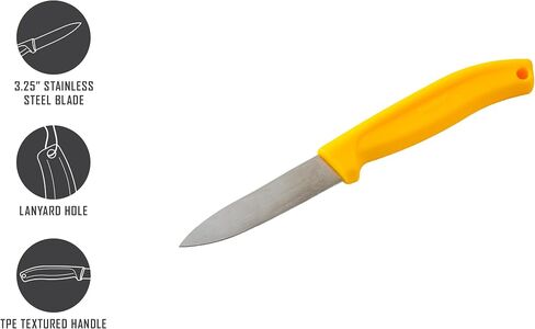 Smith's 3.25" Lawaia Bait Knife | 3Cr13 Stainless Steel Blade | Non-Slip Soft Grip Handle| Straight Edge Bait Knife | Fishing & Hunting Knife in Kuwait