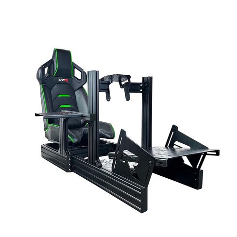 GTR Simulator GTA Revolution Racing Cockpit | جهاز Sim مميز مع مقعد خاص باللون الأسود/الأحمر | متوافق مع محرك الأقراص المباشر | حوامل عالمية لموزا، فاناتيك، لوجيتك، ثرستماستر | الإطار المعياري in Kuwait