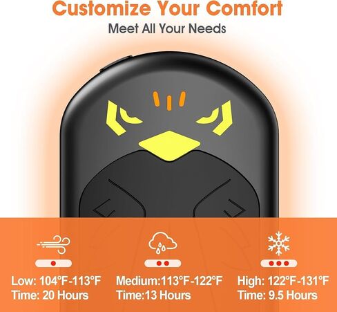 Hand Warmers Rechargeable 2 Pack, 6400mAh Electric Hand Warmers, AI Smart Chips 20Hrs Long Safe Heat, Portable Pocket Heater, Outdoor Camping Hunting Golf Accessories in Kuwait