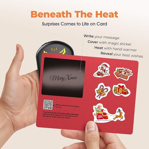 Hand Warmers Rechargeable 2 Pack, 6400mAh Electric Hand Warmers, AI Smart Chips 20Hrs Long Safe Heat, Portable Pocket Heater, Outdoor Camping Hunting Golf Accessories in Kuwait