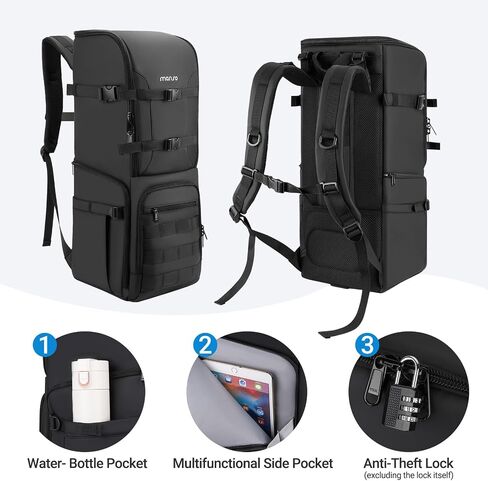 MOSISO Camera Backpack, Waterproof Telephoto Long Lens Bag, Black in Kuwait