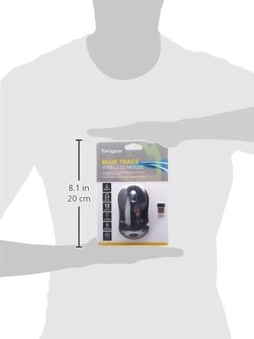 Targus Wireless Mouse with Blue Trace Technology for Tracking, Includes Micro USB Receiver and 2 Batteries, Black and Gray (AMW50US) in Kuwait