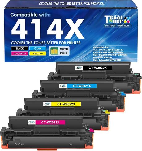 414X Toner Cartridges 4 Pack High Yield for HP 414A 414 W2020X MFP M479fdw in Kuwait