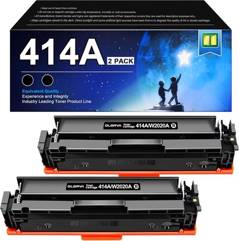 414A Black Toner Cartridge 2 Pack with Chip for HP 414A 414X M479fdw M454dw in Kuwait