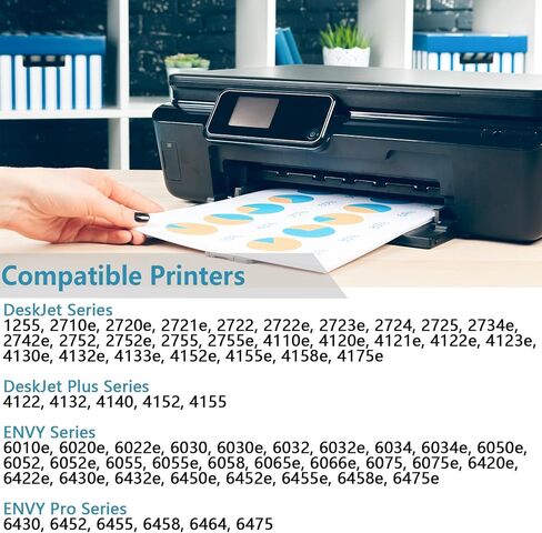 67XL Ink Cartridge Replacement for HP 67 XL Black Color Combo for HP67 HP67XL for 2855e 4200 2827e 2734e 2700 4100 4155e 4255e 2755e 4227e 2700e 6455e 6065e 6000 Printer with V10.7.1 Chip, 2 Packs in Kuwait