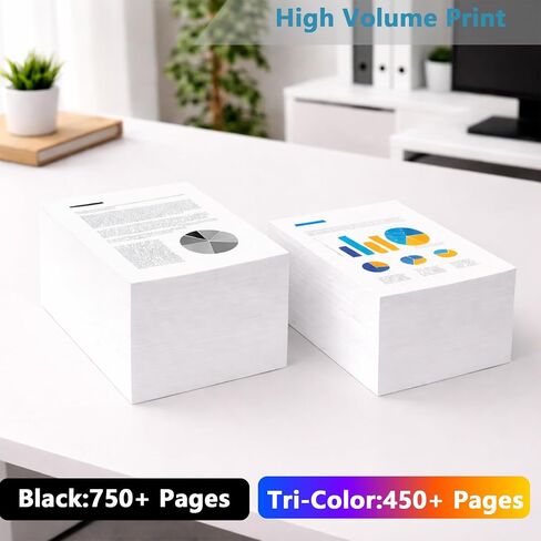 67XL Ink Cartridge Replacement for HP 67 XL Black Color Combo for HP67 HP67XL for 2855e 4200 2827e 2734e 2700 4100 4155e 4255e 2755e 4227e 2700e 6455e 6065e 6000 Printer with V10.7.1 Chip, 2 Packs in Kuwait