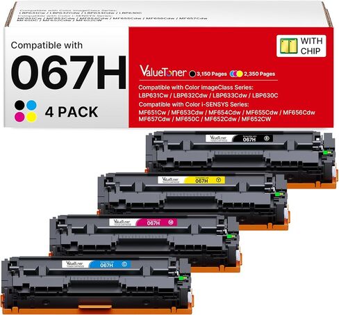 067H Toner Cartridge 4 Pack Replacement for Canon 067h Toner Cartridge Set in Kuwait