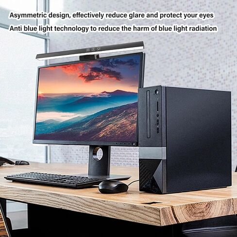 Black Laptop Monitor Lamp Anti Blue Light Eye Care LED Computer Monitor Light Bar 33cm in Kuwait