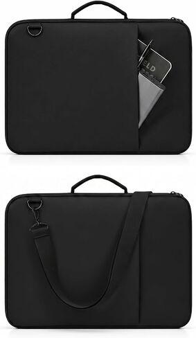 SODEF Multi-Purpose Tablet Sleeve Bag for 8.7-12.9 Inch Tablets | Hand/Shoulder Carry Organizer | Black | Padded Compartment - Black in Kuwait