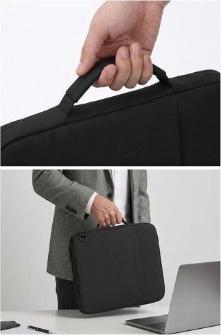SODEF Multi-Purpose Tablet Sleeve Bag for 8.7-12.9 Inch Tablets | Hand/Shoulder Carry Organizer | Black | Padded Compartment - Black in Kuwait