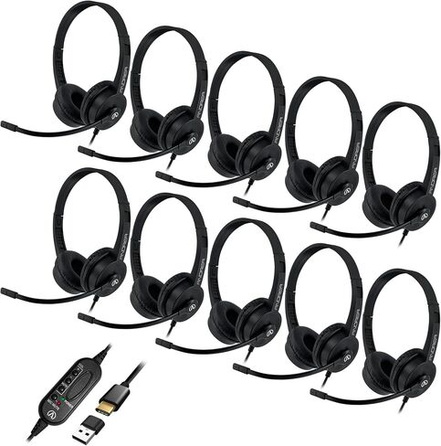 Andrea Communications AC-155 USB On-Ear Stereo USB Headset (10 Pack) in Kuwait