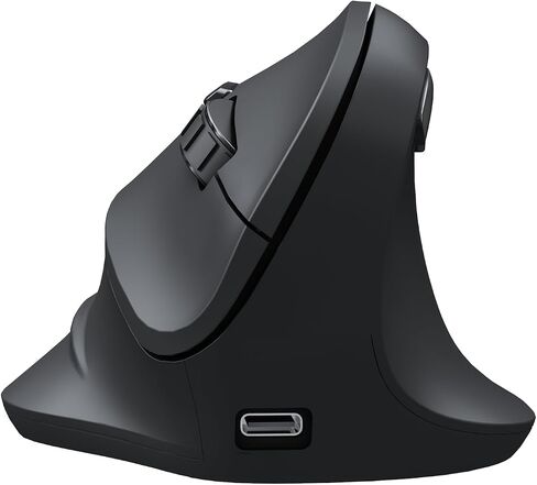 MOKURU Wireless Ergonomic Mouse, Supporting Bluetooth/2.4G Connection, Featuring 4 Buttons, Adjustable DPI Settings of 1000/1600/2400, Compatible with Windows/macOS, Laptops, Desktop Computers (Black) in Kuwait