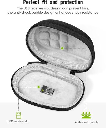 Hard Travel Mouse Case Compatible with Logitech MX Anywhere 3S Compact Wireless Mouse, Anywhere 2S Bluetooth Edition Compact Computer Mouse Carrying Bag – with Clip and Lanyard in Kuwait